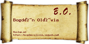 Bogdán Olívia névjegykártya